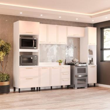 Imagem de Cozinha Compacta 250092 5 Peças Amara Branco Creme Politorno Móveis