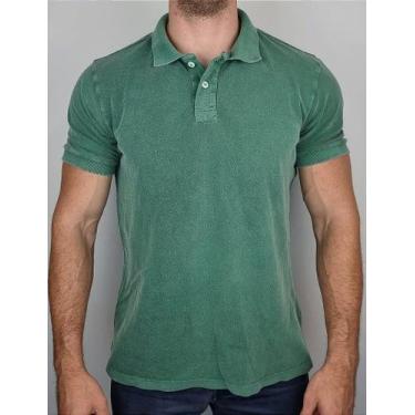 Imagem de Camisa Polo Estonada Verde Malha Piquet - Tamanhos P, M, G e GG - Falc