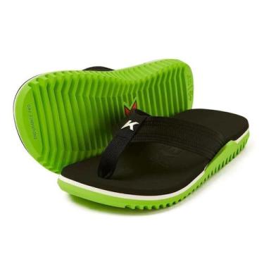 Imagem de Chinelo kenner masculino nk6 pro dfz, Verde, Branco, Preto, 40
