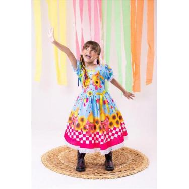 Imagem de Vestido Luxo Quadrilha das Estrelas Azul - Marie, Azul, 1