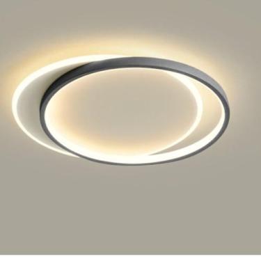 Imagem de Luminária de LED de sobrepor Formato de Redondo de Duas Luas 29W de po