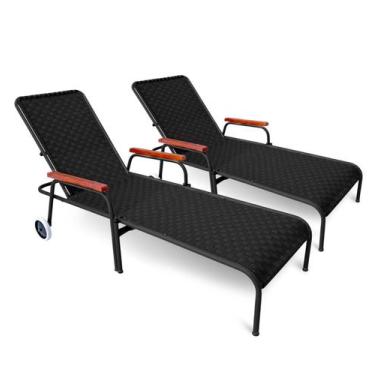 Imagem de Kit 2 Cadeiras Espreguiçadeiras Piscina Reclinável Acquaflex - Type De