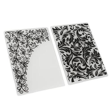 Imagem de Acouto Pastas de Gravação de Plástico Premium de 2 Unidades Com Designs Elegantes de Flores e Folhas para Aplicações de Artesanato Fáceis e Versáteis