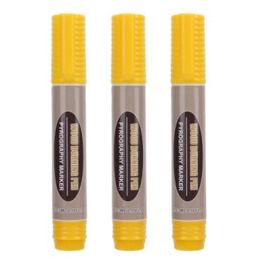 Imagem de Pilipane Caneta marcador de queimadura de madeira, conjunto de 3 peças, caneta de queima de madeira multiuso para artesanato, desenho, desenho, 3 ml, composto orgânico seguro