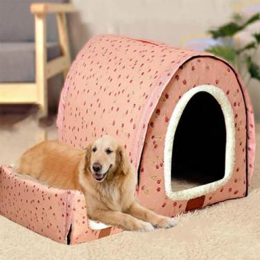 Imagem de Casa De Cachorro Extra Grande Luxo Canil De Cachorro Grande Xl Grande Canil De Cachorro Grande Cama De Gato Caverna Abrigo Para Animais De Estimação Para Cão Grande Médio, H, S(35 * 32 * 28cm)