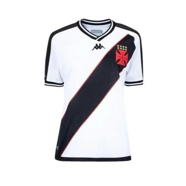 Imagem de Camisa Kappa Vasco II Feminina 24/25 branco / preto / vermelho P-Feminino