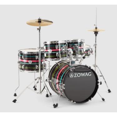 Imagem de Bateria Zowag - Z1 - Bumbo 16 -  Black Funny - Completa