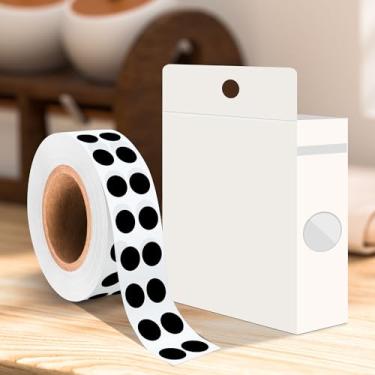 Imagem de Etiquetas adesivas circulares de 1/4 polegada, 1000 adesivos redondos de codificação de cores, etiquetas adesivas pretas para organização de inventário, classificação de arquivos