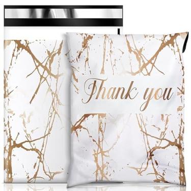 Imagem de Envelopes de poliéster 10 x 13, 25 peças de sacos de envio, bolsas autovedantes, bolsas de envio, embalagens online para pequenas empresas e lojas de varejo (estilo mármore)