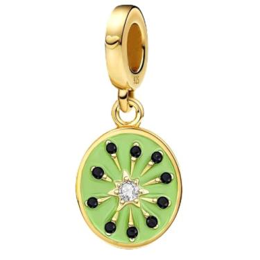 Imagem de 1 pingente elegante prata dourado série frutas penduradas serve para joias DIY combinando e presente de decoração de roupa diária para mulheres, 23.76*10.83mm, Prata, Sem Pedra Preciosa