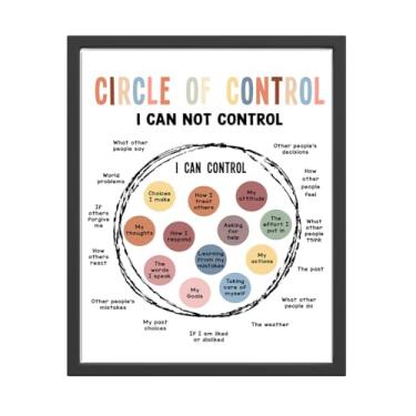 Imagem de Pôster de arte de parede Things I Can Control Therapy Boho Classroom Must Haves Homeschool School Counselor Office Decor Psychologist Mental Health Decor (20 x 25 sem moldura)
