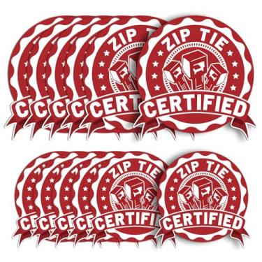 Imagem de 12 peças de adesivos certificados com fecho de correr, 5 cm 7,6 cm bonito capacete ian adesivos elaborado com zíper certificado decalque decorativo engraçado construção para laptop garrafa de água