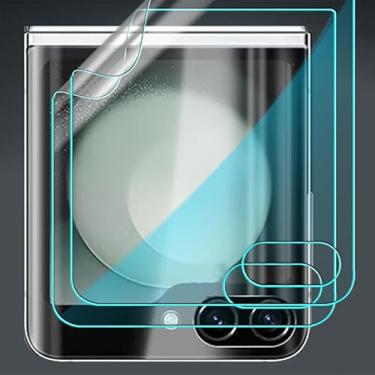 Imagem de 3 peças de película transparente para Samsung Galaxy Z Flip 5 5G proteção interna de tela hidrogel películas não temperadas (membrana posterior superior)