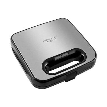 Imagem de Grill e Sanduicheira Britânia BGR16 2 em 1 Inox / Preto