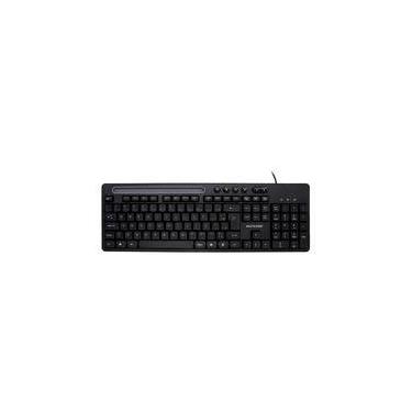Imagem de Teclado Multi Multimidia Office, USB, com Apoio para Smartphone, Teclas Silenciosas, Preto - TC262