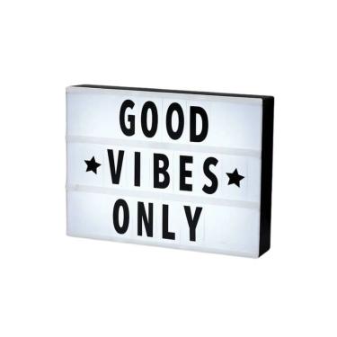 Imagem de Caixa Luminária Vintage para Frases e Mensagem com 96 Placas