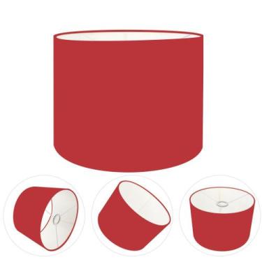 Imagem de Cúpula Abajur Cilíndrica Cp-8016 Ø35x30cm Bordô - Vivare