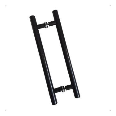 Imagem de Puxador Porta Pivotante H Alumínio Preto