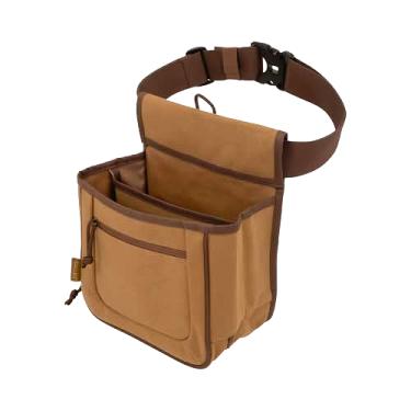 Imagem de Allen Company Bolsa de compartimento duplo Rival e cinto de cintura de 132 cm, comporta 50 cascas vazias, castanho, caramelo marrom (BAGS & RANGE_TRAP & SKEET)