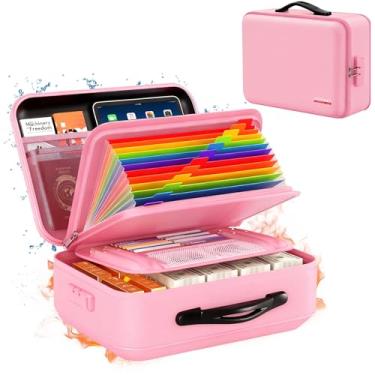 Imagem de VANNPOOY Caixa de documentos à prova de fogo (rosa)