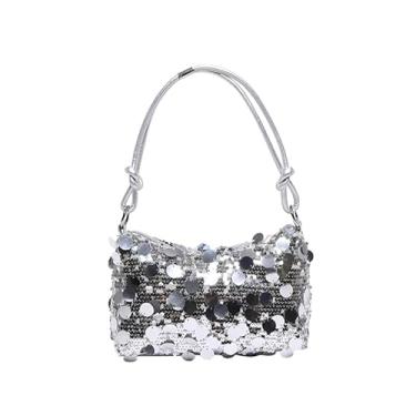 Imagem de Bolsa tiracolo de ombro moderna para mulheres – Design exclusivo, bolsa elegante nas axilas para uso diário, Prata