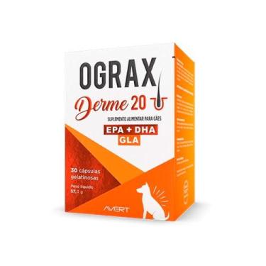 Imagem de Suplemento Alimentar Avert Ograx Derme 20 para Cães