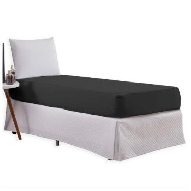 Imagem de Capa Protetora Matelada Impermeável Ultrassônico De Colchão Solteiro P