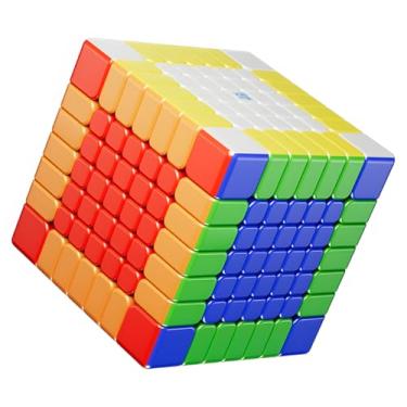 Imagem de Bukefuno AoFu V5 Dual Track Magnético 7x7 Velocidade Cubo Mágico AoFu WRM V5 7x7x7 Trilha Dupla 160 Ímãs Magic Stickerless Puzzle Cube