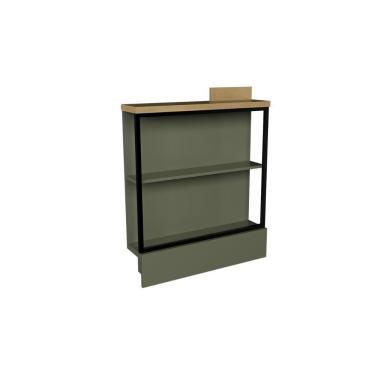 Imagem de Balcão De Cozinha Modulado C- Tampo évora Ph 3070 C- 2 Prateleiras 78.5cm Verde-carvalho Nature - Herval