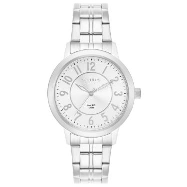 Imagem de Relógio Seculus Feminino Ref: 44311l0svna3 Casual Aço Prateado