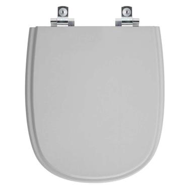 Imagem de Assento Sanitário Soft Close Dona Beja Cinza Claro Para Vaso Santa Clara