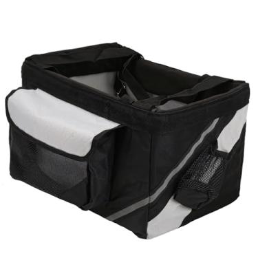 Imagem de Cesta de transporte de bicicleta para animais de estimação, bolsa de bicicleta para cães pequenos e médios, cesta de ciclismo portátil, 38 x 29 x 20 cm