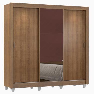 Imagem de Guarda Roupa Lyon 3 Portas com Espelho e 2 Gavetas Madesa