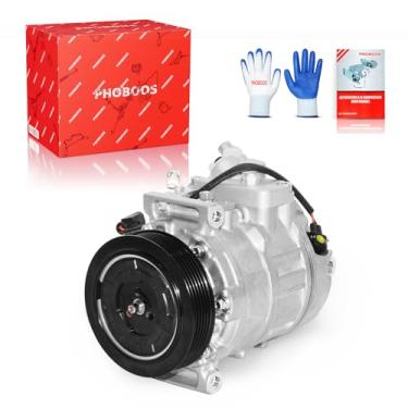 Imagem de PHOBOOS Compressor A/C com embreagem compatível com BMW 128i 130i 320i 325Ci 325i 325xi 328i xDrive/328xi 330Ci 330i 525i 530i M3, 2005-2013 2.2L/2.5L/3.0L/4.8L/5.0.0 Modelos L, resfriamento rápido