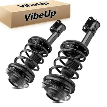 Imagem de VibeUp Amortecedor de montagem de amortecedor completo dianteiro 2X para Hyundai Tucson, 2005-2010 para Kia Sportage, suspensão rápida 172219+172220, suportes com conjuntos de mola helicoidal SAA680