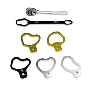 Imagem de KPY Kit de 7 peças de rodízios/cambagem 41620 41650 45945 - Ferramentas essenciais para ajustes convenientes do braço de controle GM