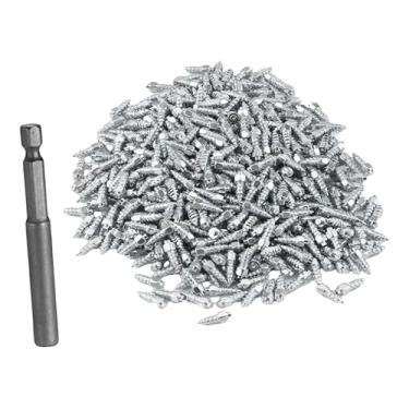 Imagem de KiBcsLic 200 Parafusos de Prego para Pneus, Pregos Derrapantes, Cravos para Neve, com Ferramenta de Instalação e Acessórios para Pneus de Bicicletas