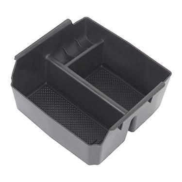 Imagem de SXMA Caixa de armazenamento de braço console central de carro bandeja organizadora de freio de mão para J-eE P JK Wrangler 2007-2017, compartimento secreto oculto para garrafa, bebida, telefone, lenço