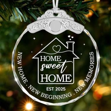 Imagem de Giftelix Enfeites de Natal - Presente de inauguração de casa para mulheres, casal, dono de Newhome - Ideia de presente para casa nova 2025 - Enfeite de Natal para primeira casa - Novo começo de casa