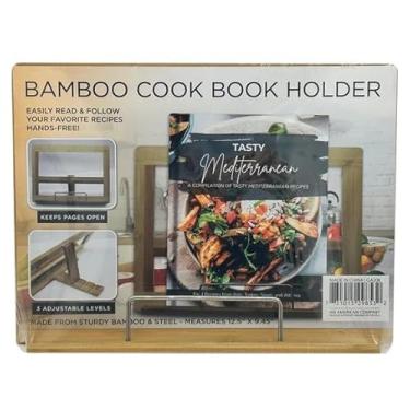 Imagem de Suporte de livro de culinária de bambu/cartões de receitas/tablet/smartphone 31,8 cm x 24 cm