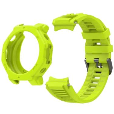 Imagem de XINGMALY Pulseira de substituição compatível com Amazfit T-Rex 3 Pro, pulseira de substituição esportiva de silicone macio flexível resistente ao suor para Amazfit T-Rex 3 Pro Smart Watch (Lime)