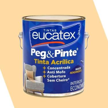 Imagem de Tinta para parede Peg Pinte 3,6L Sem Cheiro Anti Mofo Eucatex, Pêssego
