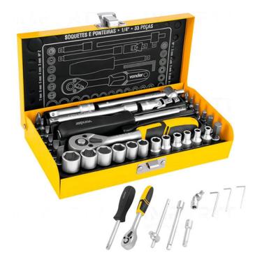 Imagem de Jogo De Soquete Vonder 1/4 C/33pcs Sextavado 4a13