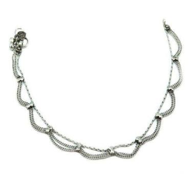 Imagem de Tornozeleira Indiana Renda Prata - Lojas La&Ny, 0, 27 cm, Prata