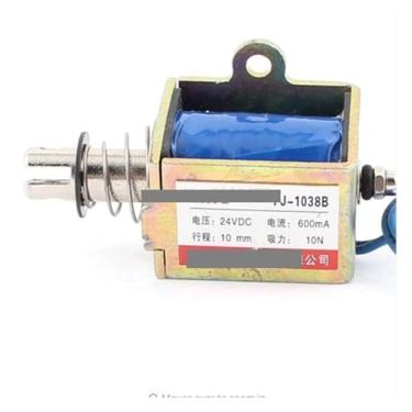 Imagem de FJ-1038 tipo push pull DIY DC eletroímã solenoide 10 mm 10N DC 24 V 0,6 A