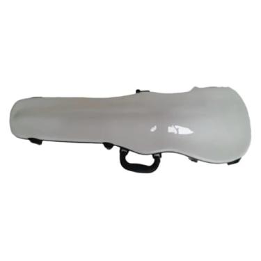 Imagem de Estojo Para Violino Fino Acabamento, Estojo Rígido De Fibra De Tamanho 4/4 Com Alças Estojo para instrumento de violino(White)