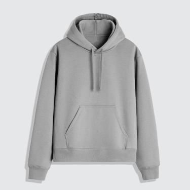 Imagem de Blusa Moletom Masculino Com Capuz Liso Sem Estampa 100% Algodão-Masculino