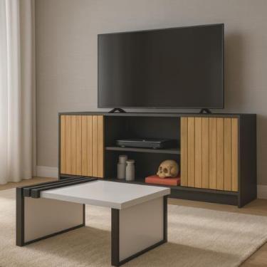 Imagem de Kit Rack Life e Mesa de Centro Safira Para Sala de Estar - JM3 Móveis 