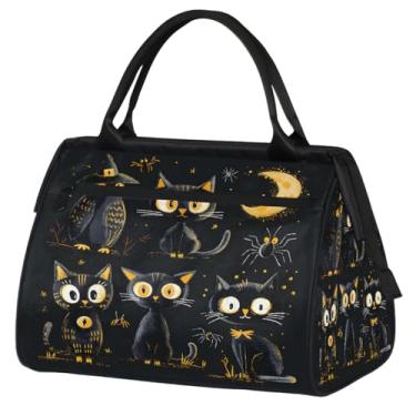 Imagem de Bolsa pequena para o fim de semana para mulheres, homens, com pintura de girassol, dobrável, bolsa esportiva leve para academia, Cor: 18, 15.2*8.3*11.6 inch, Moderno