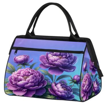 Imagem de Bolsa pequena para o fim de semana para mulheres, homens, unicórnio, girassol, flor, dobrável, bolsa esportiva leve para academia, Cor: 14, 15.2*8.3*11.6 inch, Moderno